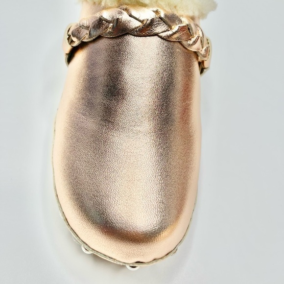 New Anthropologie Pilcro Rose Gold Cozy Braided Sherpa-lined Clog US 6/EU 36 - Picture 7 of 10